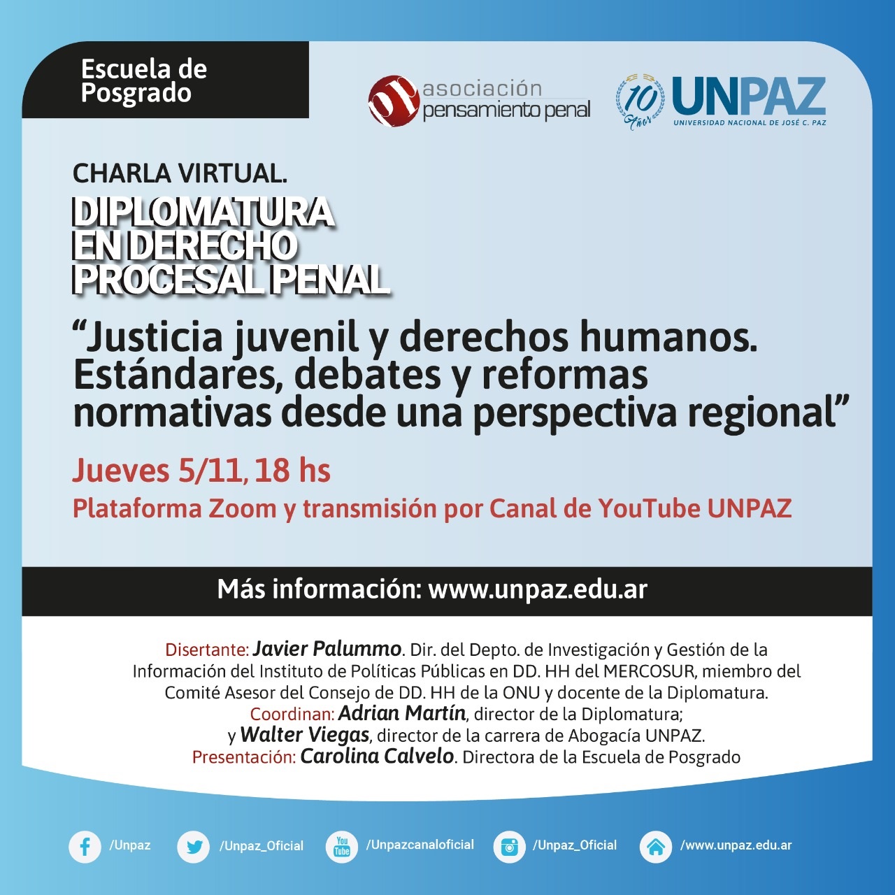 Presentación Diplomatura en Derecho Procesal Penal