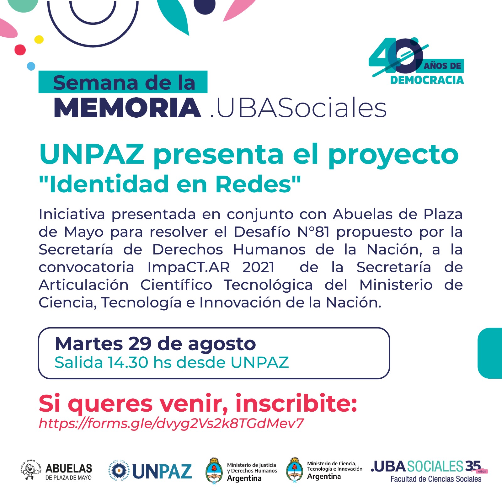 Presentación del Proyecto "Identidad en redes"