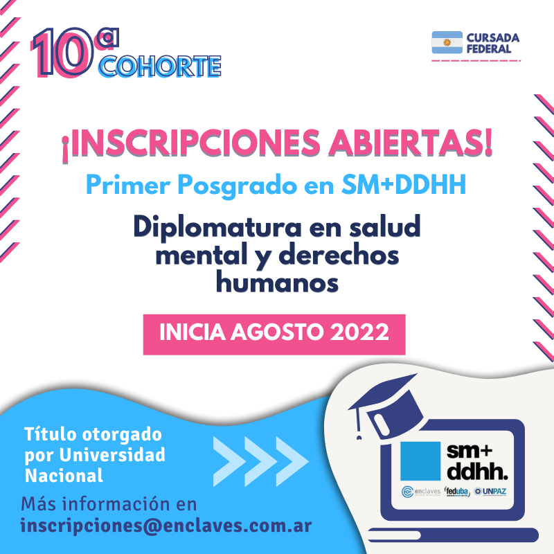 Se abre la inscripción a la Diplomatura en Salud Mental y Derechos Humanos - UNPAZ