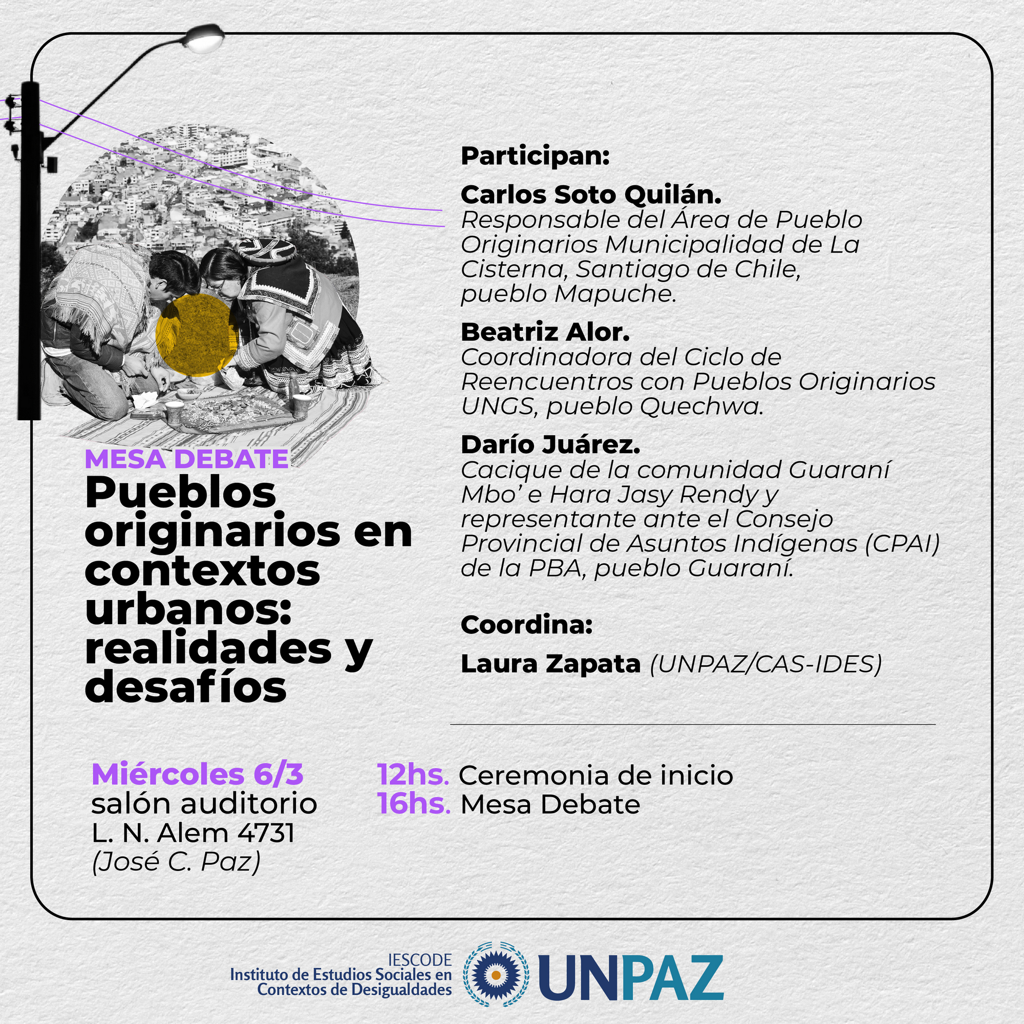 MESA DEBATE. Pueblos originarios en contextos urbanos: realidades y desafíos