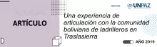 Una experiencia de articulación con la comunidad boliviana de ladrilleros en Traslasierra