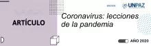 Coronavirus: lecciones de la pandemia