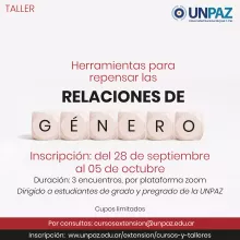 Taller Herramientas para repensar el género UNPAZ