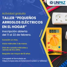 TALLER “PEQUEÑOS ARREGLOS ELÉCTRICOS EN EL HOGAR”