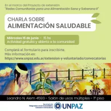 CHARLA SOBRE ALIMENTACIÓN SALUDABLE - UNPAZ