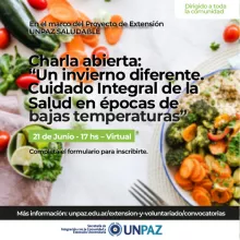 Charla abierta: Un invierno diferente. Cuidado Integral de la Salud en épocas de bajas temperaturas UNPAZ