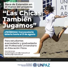 Se extiende la convocatoria a becas de Extensión “Las chicas también jugamos”