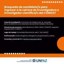 BÚSQUEDA DE BECARIOS/AS PARA INGRESAR A LA CARRERA DE INVESTIGADOR/A (CONICET)