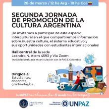 Segunda Jornada de Promoción de la Cultura argentina en la UNPAZ  