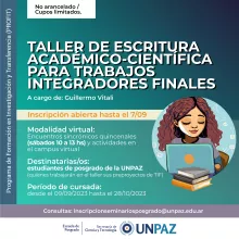 TALLER DE ESCRITURA ACADÉMICO-CIENTÍFICA DEL PROFIT - UNPAZ