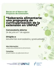ADMISIBILIDAD. BECA PEU "Soberanía alimentaria: una propuesta de curricularización de la extensión en UNPAZ”