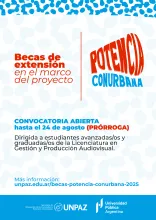 ADMISIBILIDAD. BECA DE EXTENSIÓN EN EL MARCO DEL PROYECTO POTENCIA CONURBANA - UNPAZ