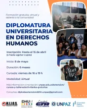 La UNPAZ abre la inscripción a la Diplomatura Universitaria en Derechos Humanos - UNPAZ