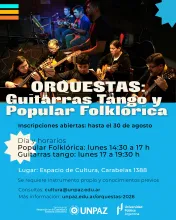 Reinscripción abierta: Orquesta Popular Folklórica y Orquesta de Guitarras Tango 