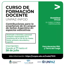 CURSO INFOD: CONTRIBUCIONES PARA LA ENSEÑANZA DE LA LENGUA DE SEÑAS ARGENTINA EN ESPACIOS EDUCATIVOS