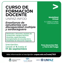 CURSO INFOD ENSEÑANZA DE ESTUDIANTES CON DISCAPACIDAD MÚLTIPLE Y SORDOCEGUERA