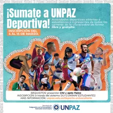 Abrimos la inscripción a deportes ¡Ponete la camiseta de UNPAZ DEPORTIVA!